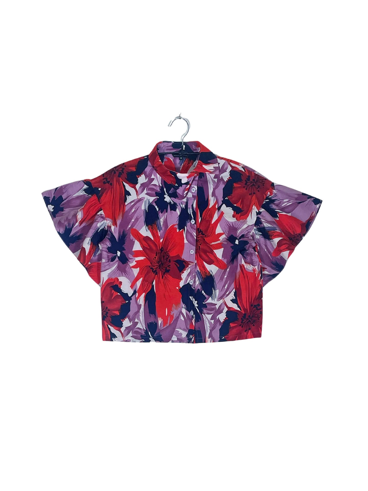 Asymmetric Collar Shirt #595 <M>