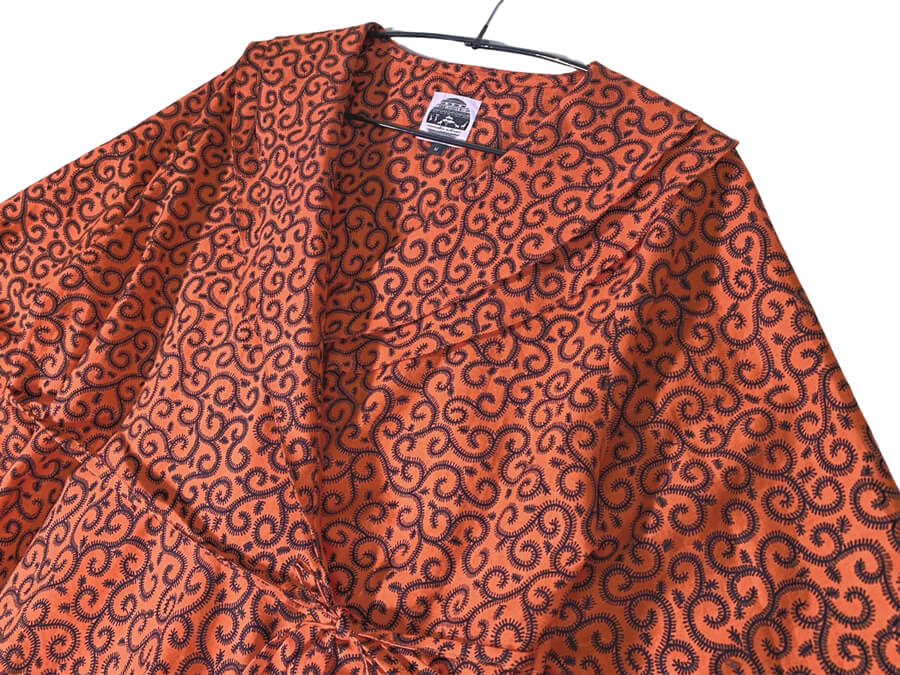 Bishop Sleeve Wrap Dress <Semi-custom Order>