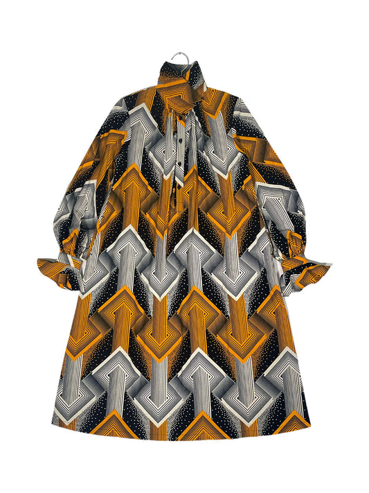 High Neck Smock Dress #739 <M>