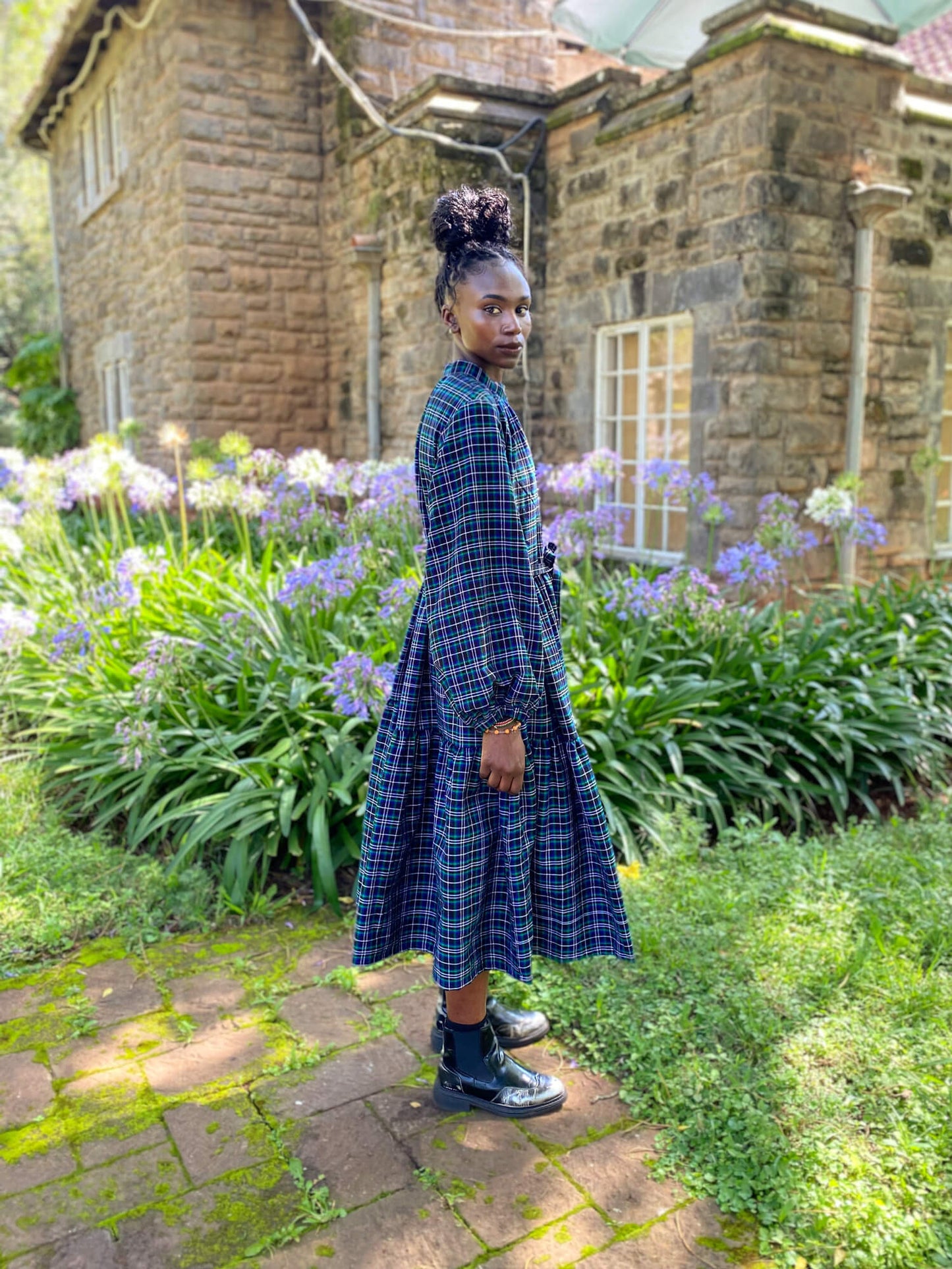 Maasai Shuka Shirt Dress - Long <Seim-custom Order>