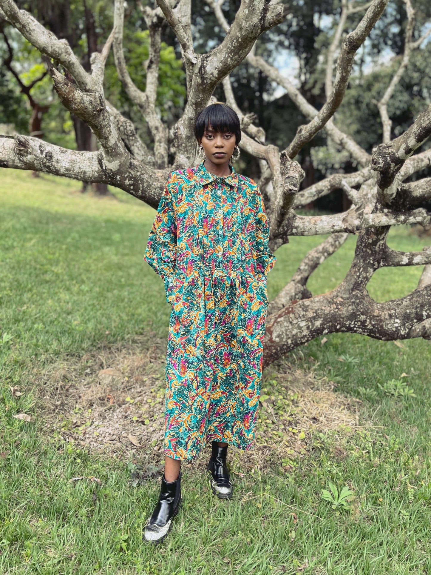 Pleated Shirt Dress <Pre-Order>