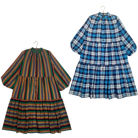 Maasai Shuka Shirt Dress - Long <Seim-custom Order>