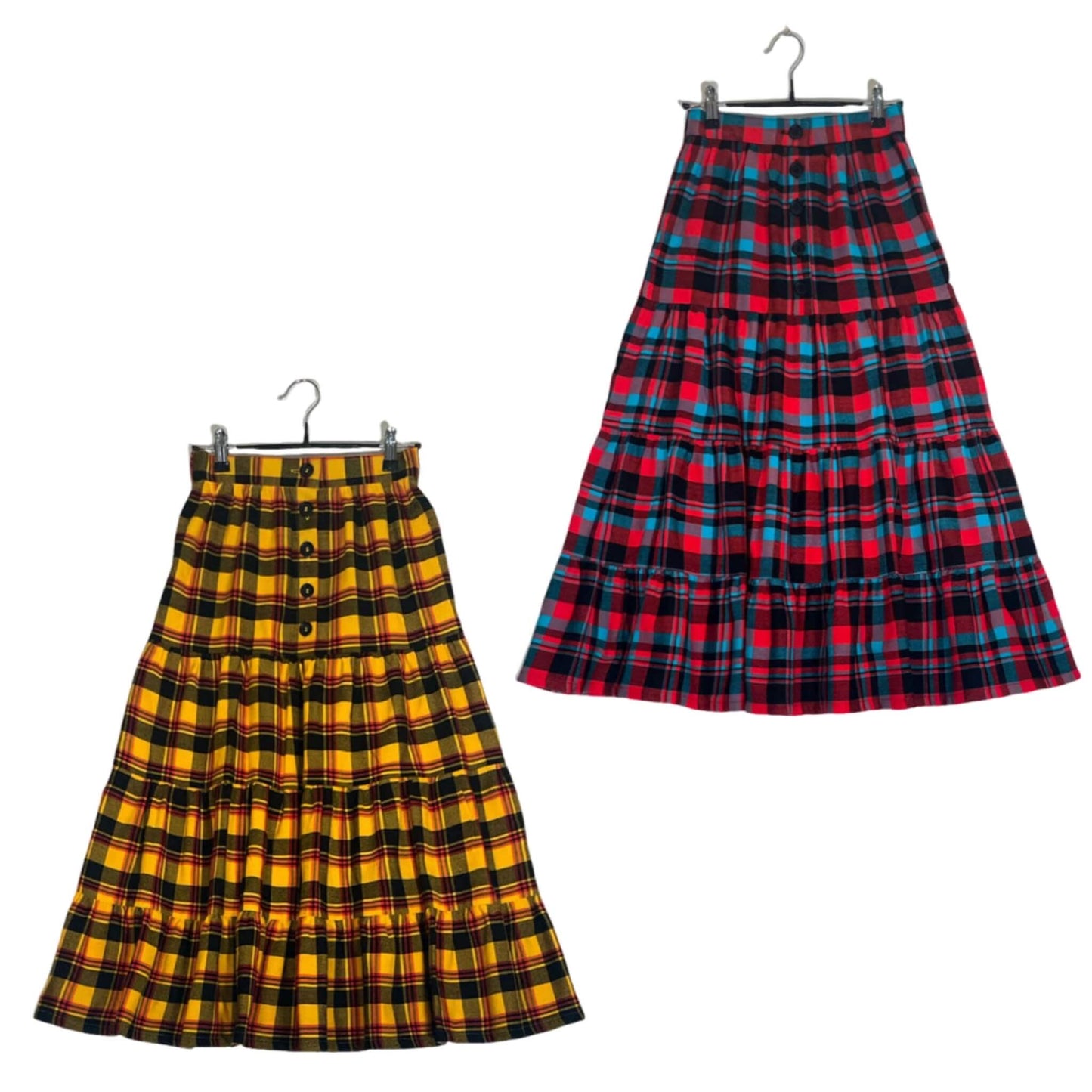 Maasai Shuka Tiered Skirt <Semi-custom Order>