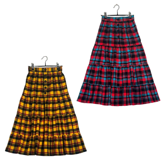 Maasai Shuka Tiered Skirt <Semi-custom Order>