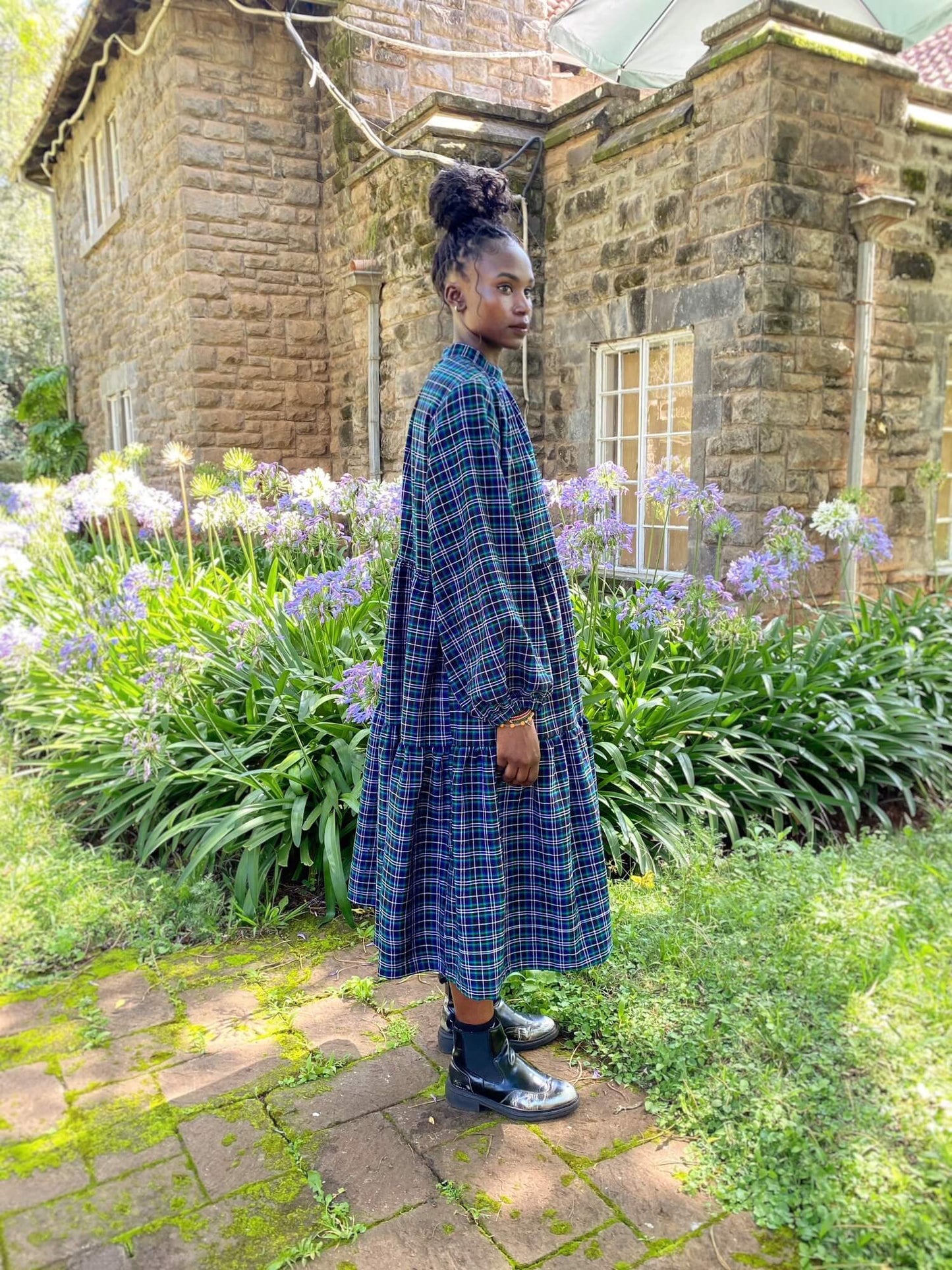 Maasai Shuka Shirt Dress - Long <Seim-custom Order>