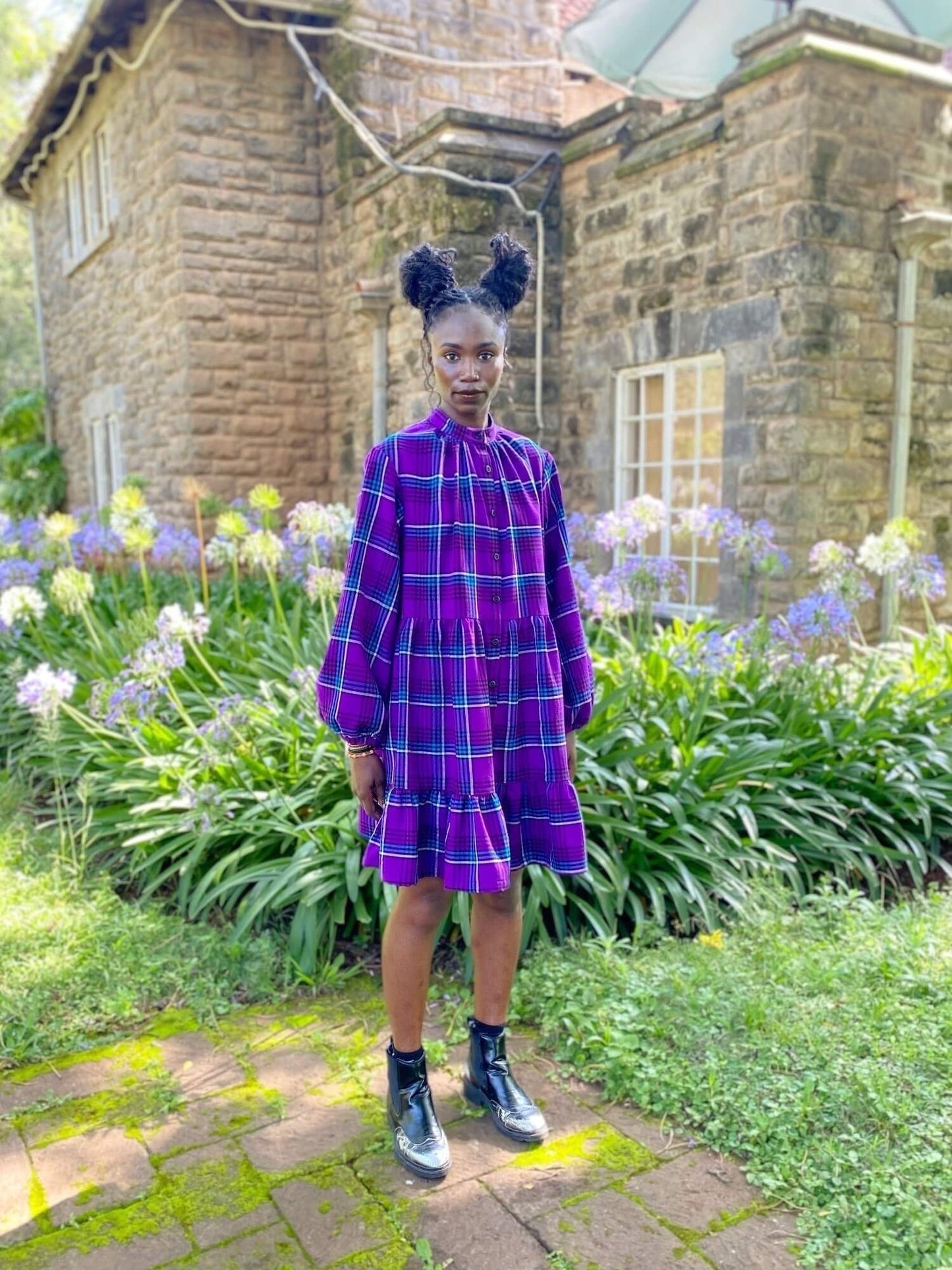 Maasai Shuka Shirt Dress - Short <Semi-custom Order>