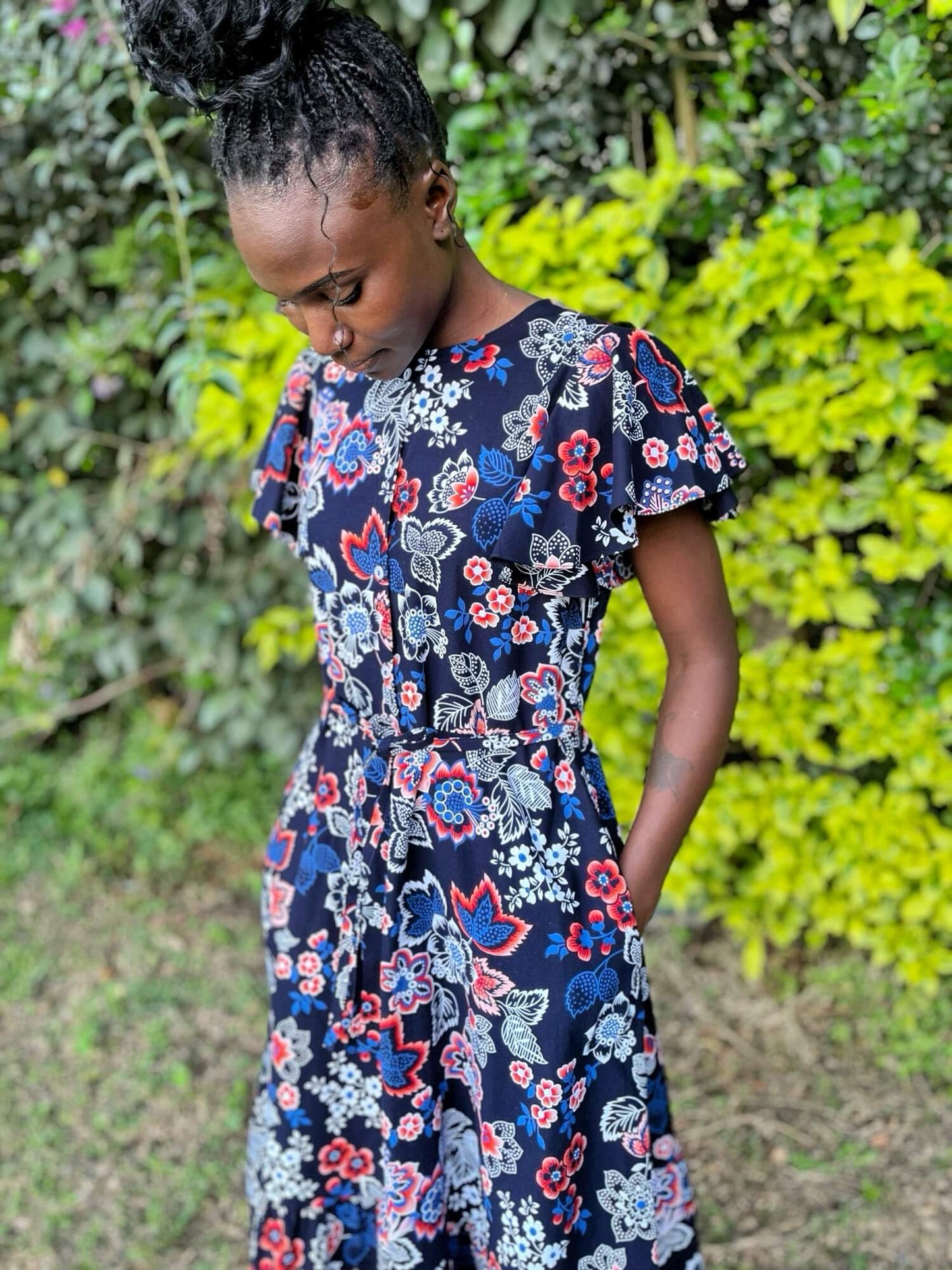 Ruffle Sleeve Dress <Pre-Order>