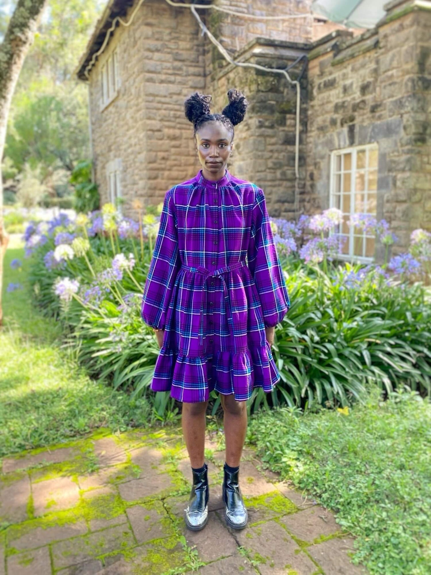 Maasai Shuka Shirt Dress - Short <Semi-custom Order>
