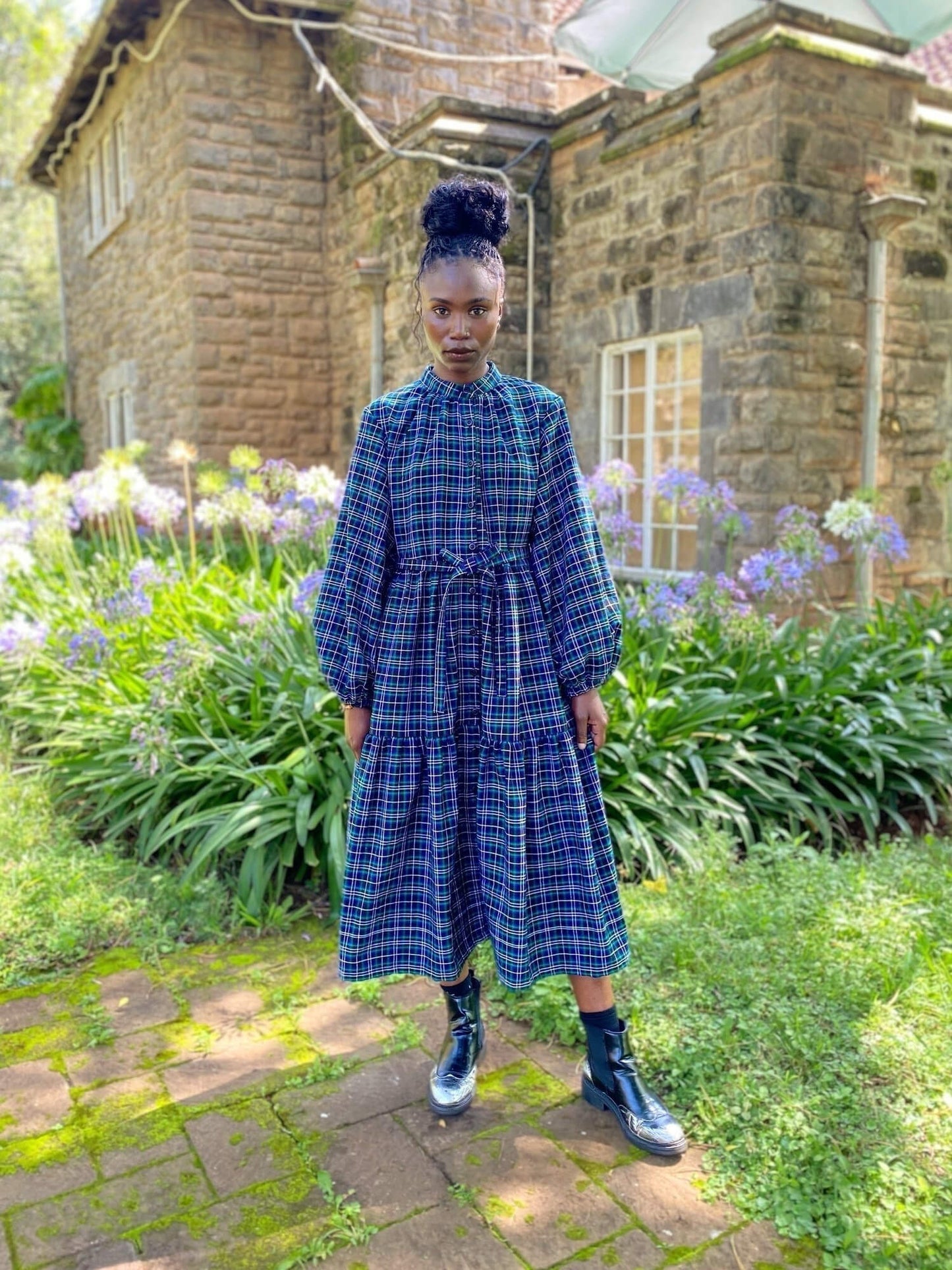 Maasai Shuka Shirt Dress - Long <Seim-custom Order>