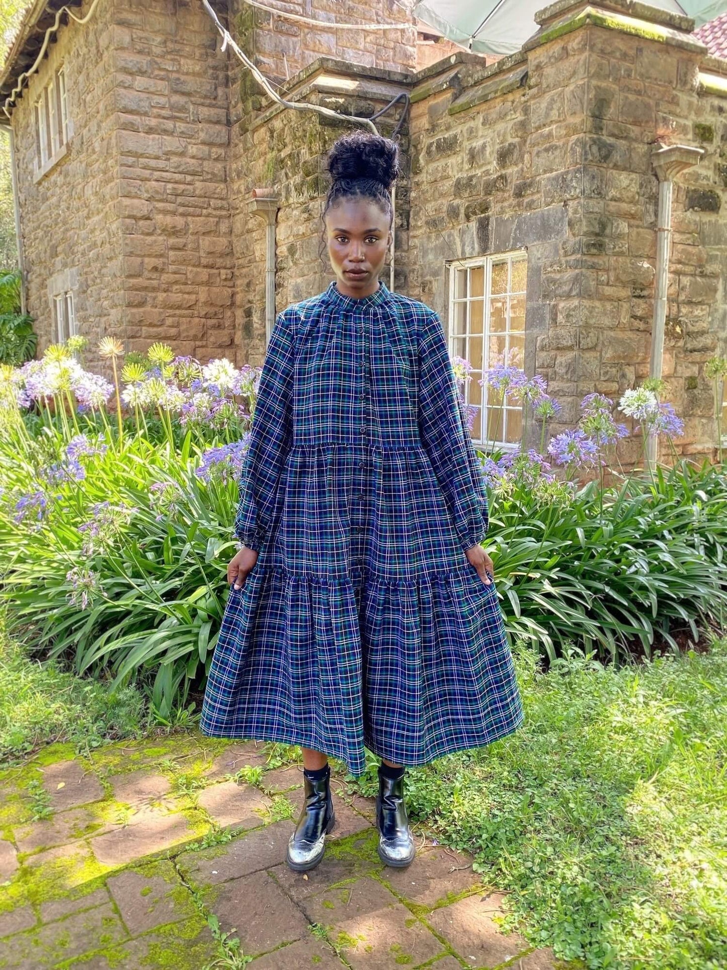 Maasai Shuka Shirt Dress - Long <Seim-custom Order>