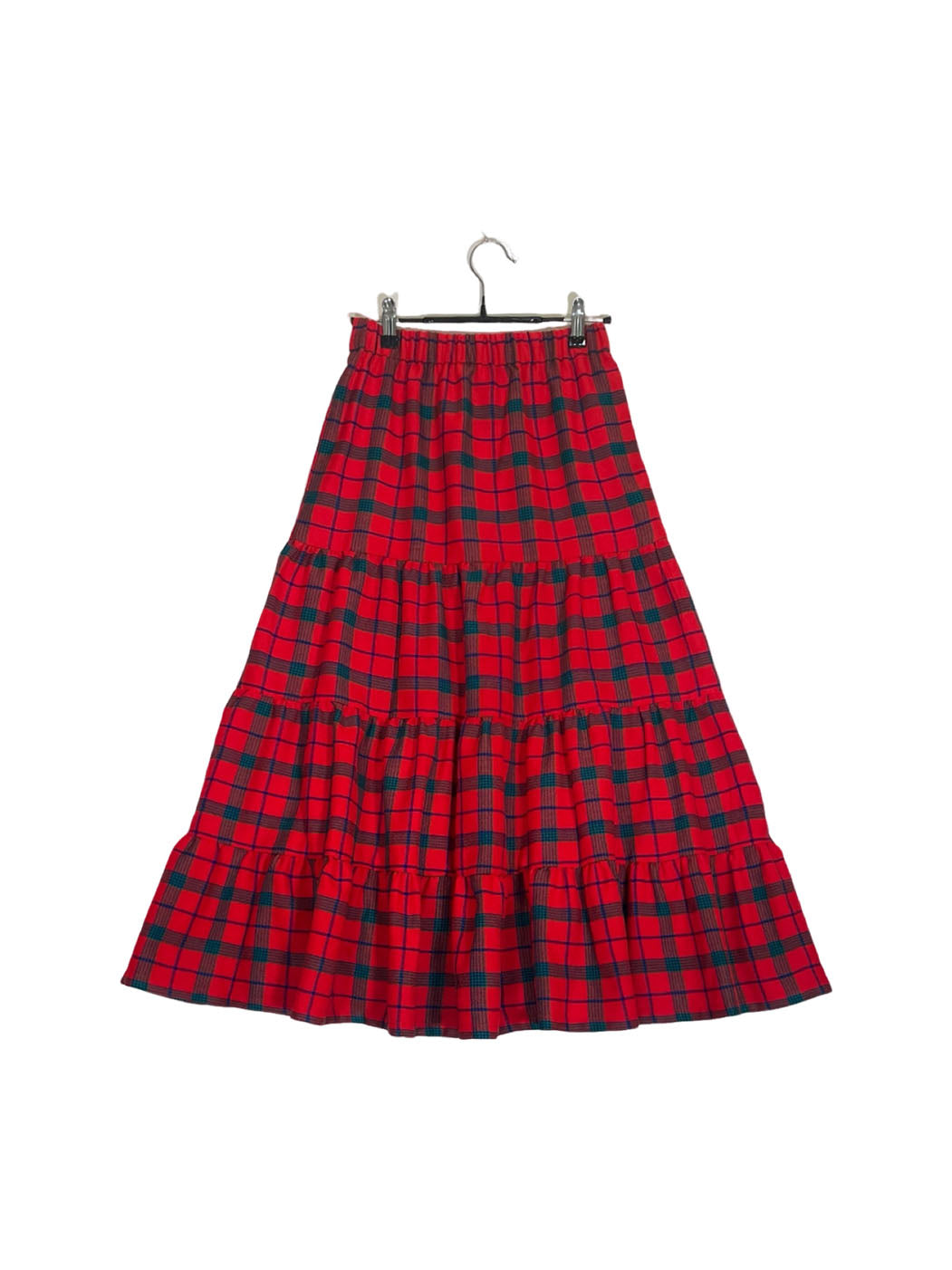 Maasai Shuka Tiered Skirt #74 <S>
