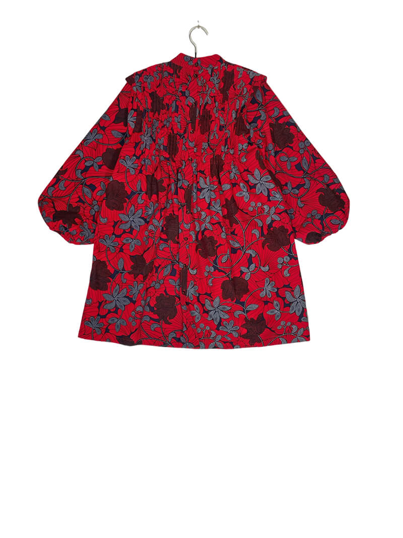 Pintuck Smock Dress #372 <M>