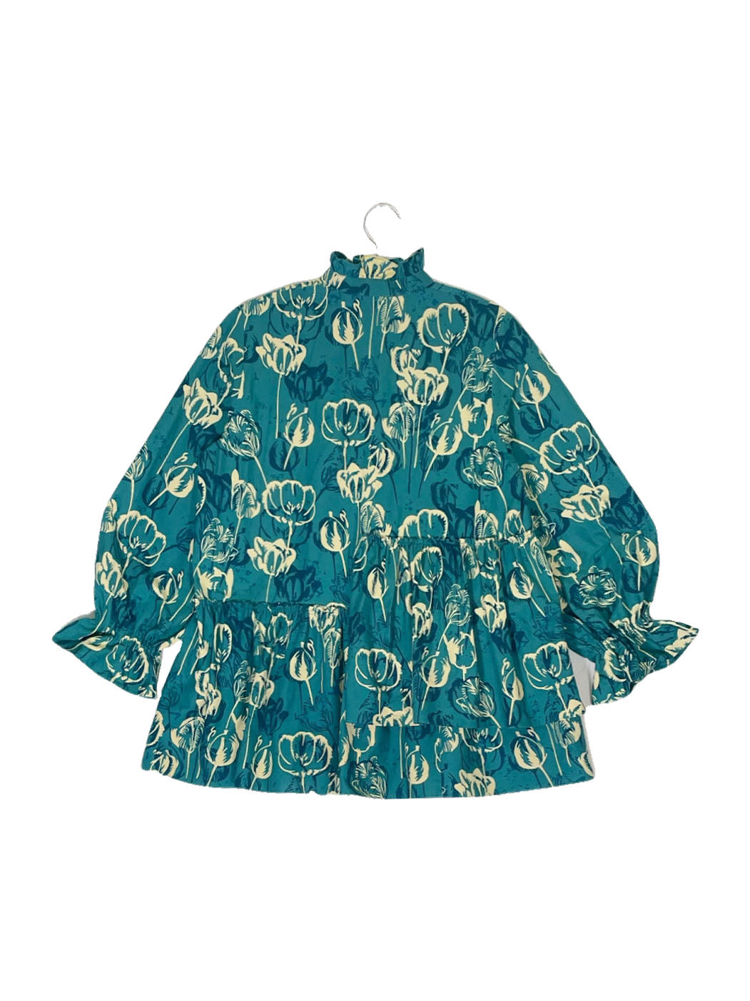 Ruffle Collar Blouse #674 <L>