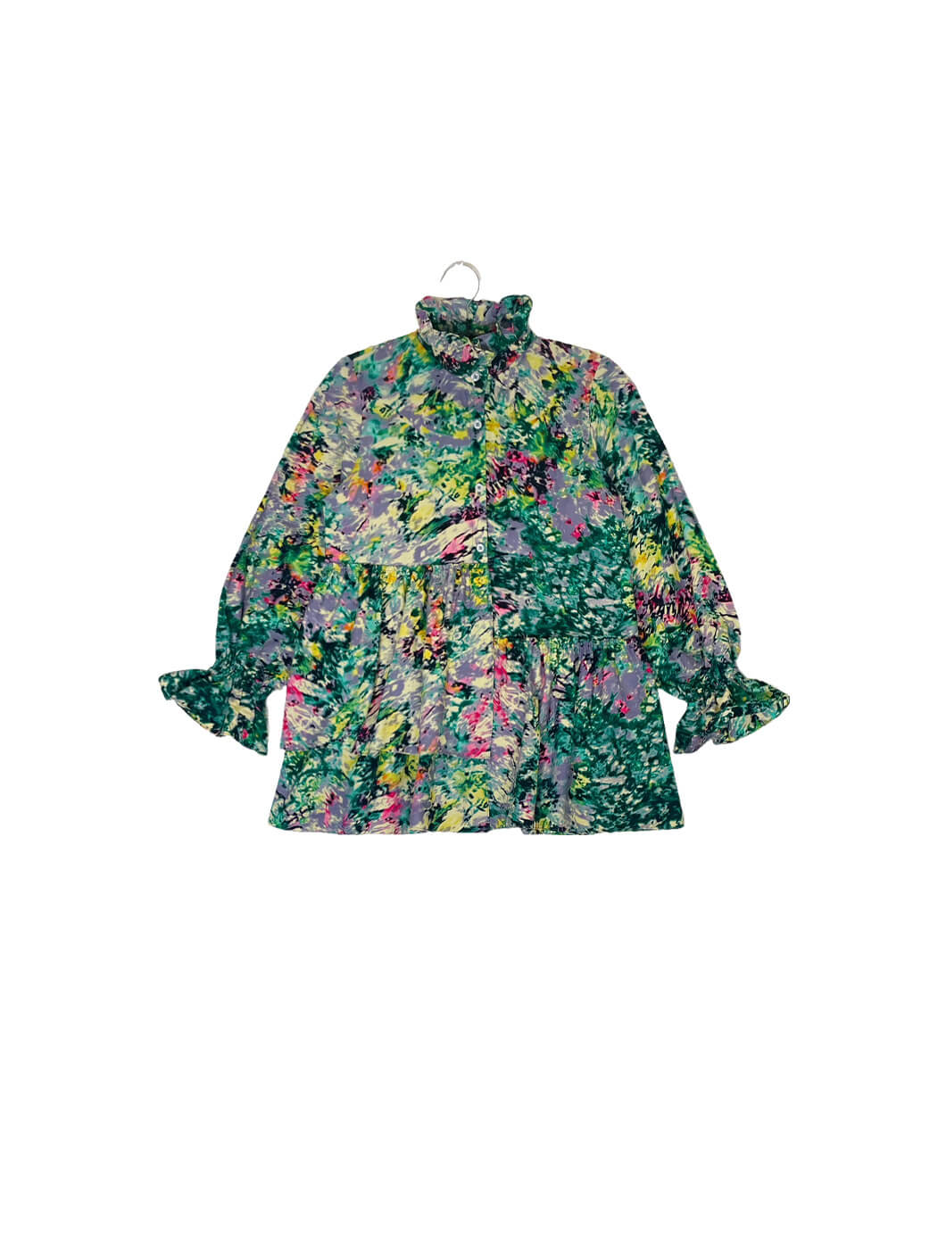 Ruffle Collar Blouse #635 <S>