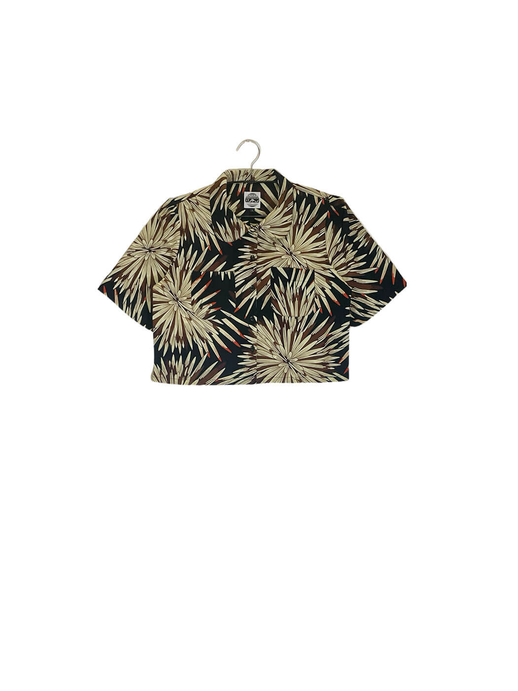 Round Collar Cropped Shirt  #417 <L>