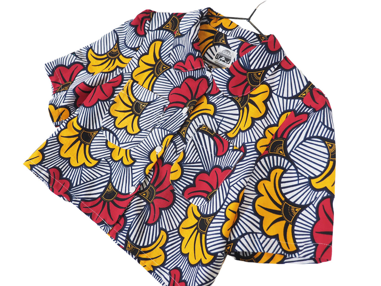 Round Collar Cropped Shirt  #417 <L>