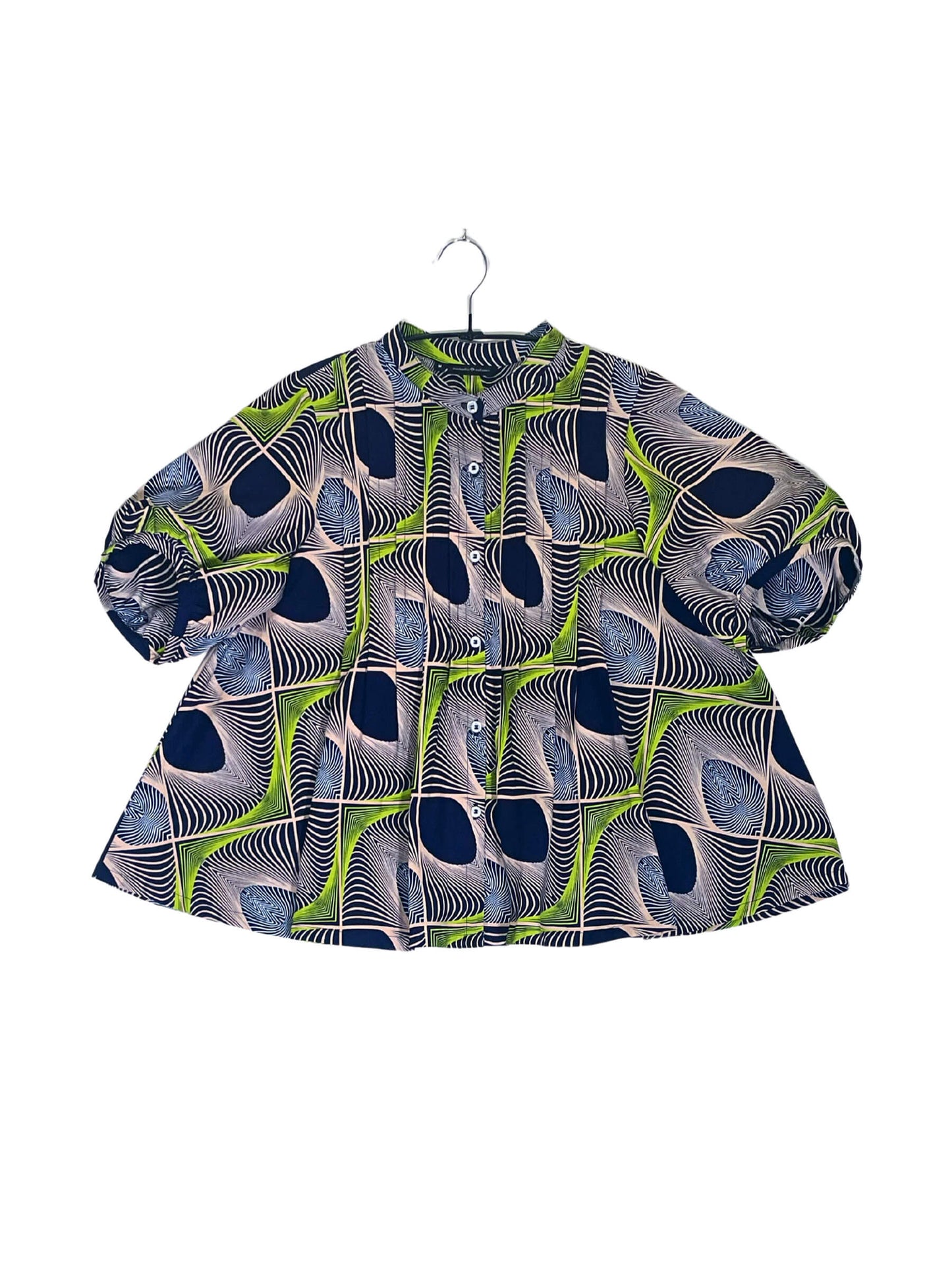 Volume Sleeve Flared Shirt #824 <M>