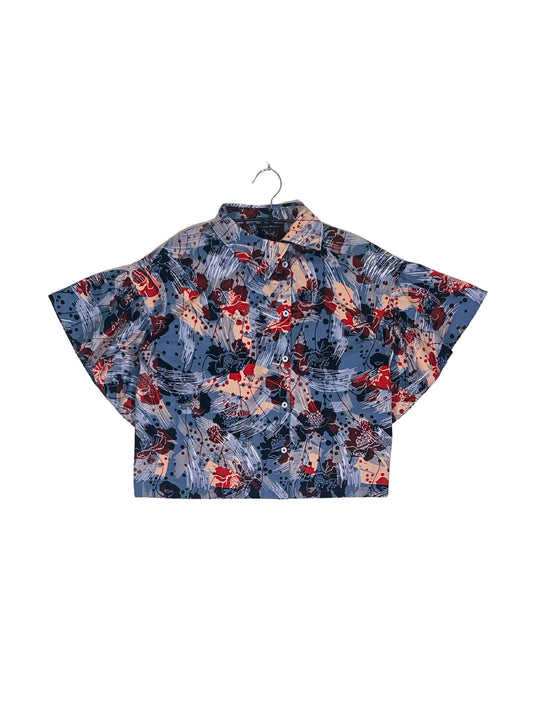 Asymmetric Collar Shirt #655 <L>