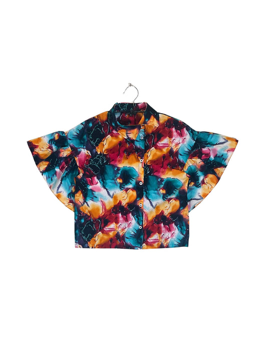 Asymmetric Collar Shirt #746 <M>