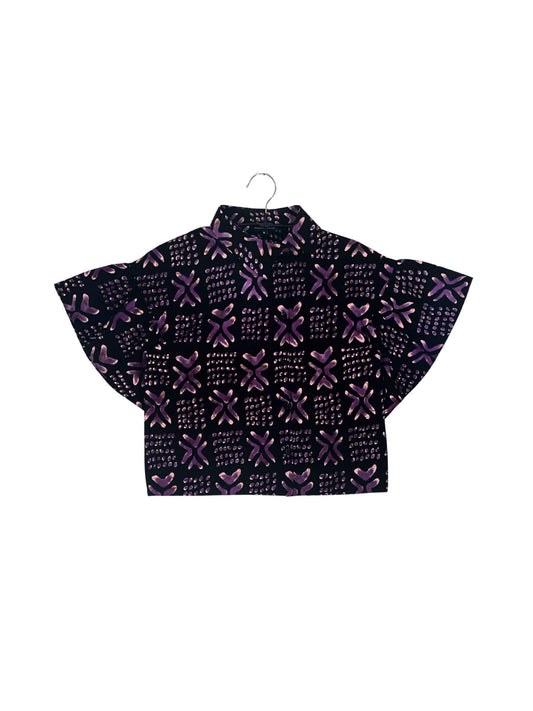 Asymmetric Collar Shirt #715 <M>