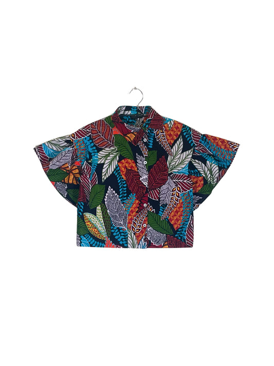 Asymmetric Collar Shirt #599 <S>
