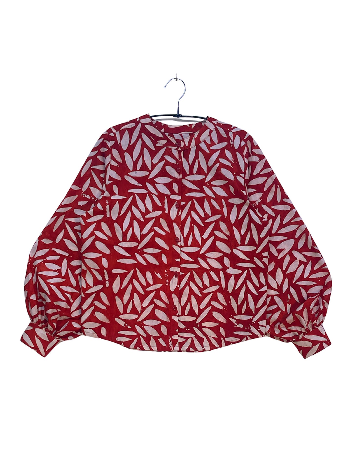 Batik Band Collar Shirt