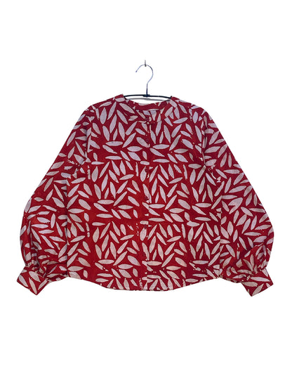 Batik Band Collar Shirt