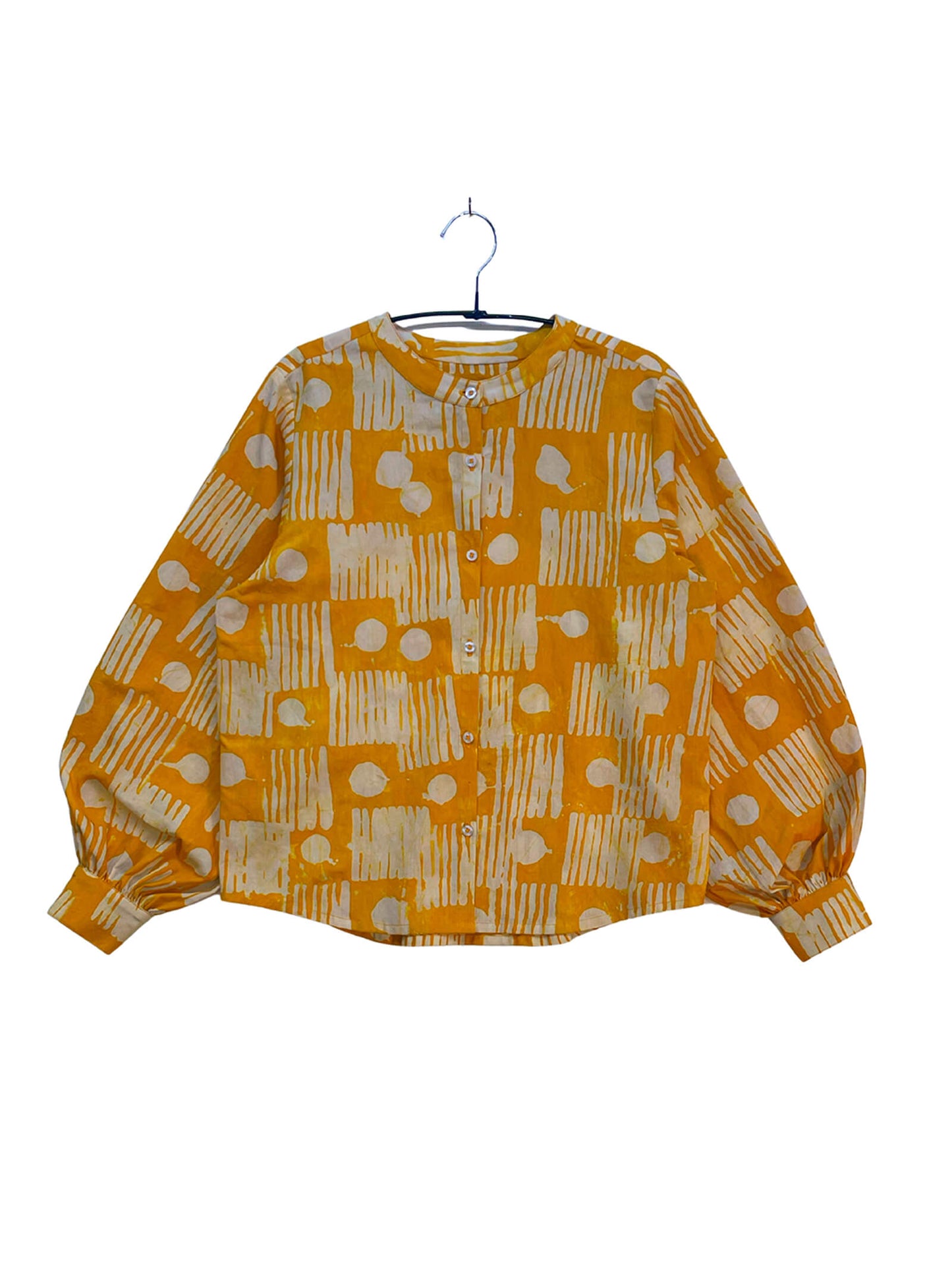 Batik Band Collar Shirt