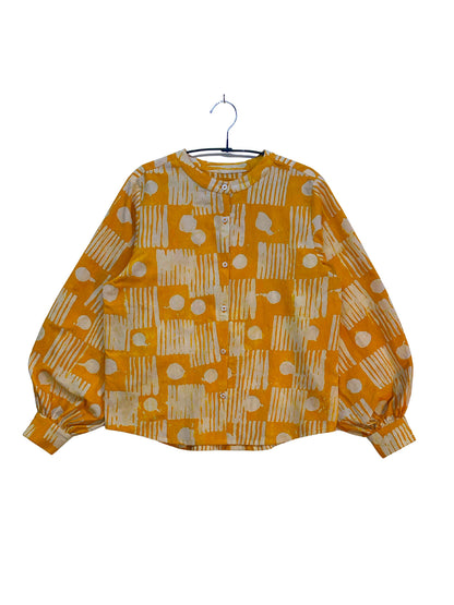 Batik Band Collar Shirt