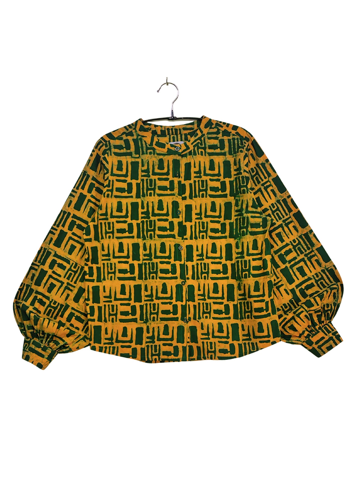 Batik Band Collar Shirt