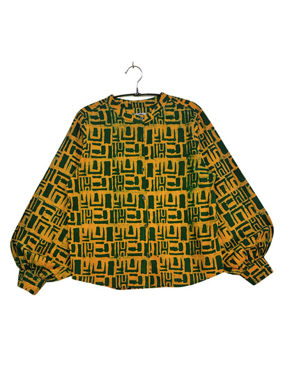 Batik Band Collar Shirt