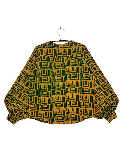 Batik Band Collar Shirt