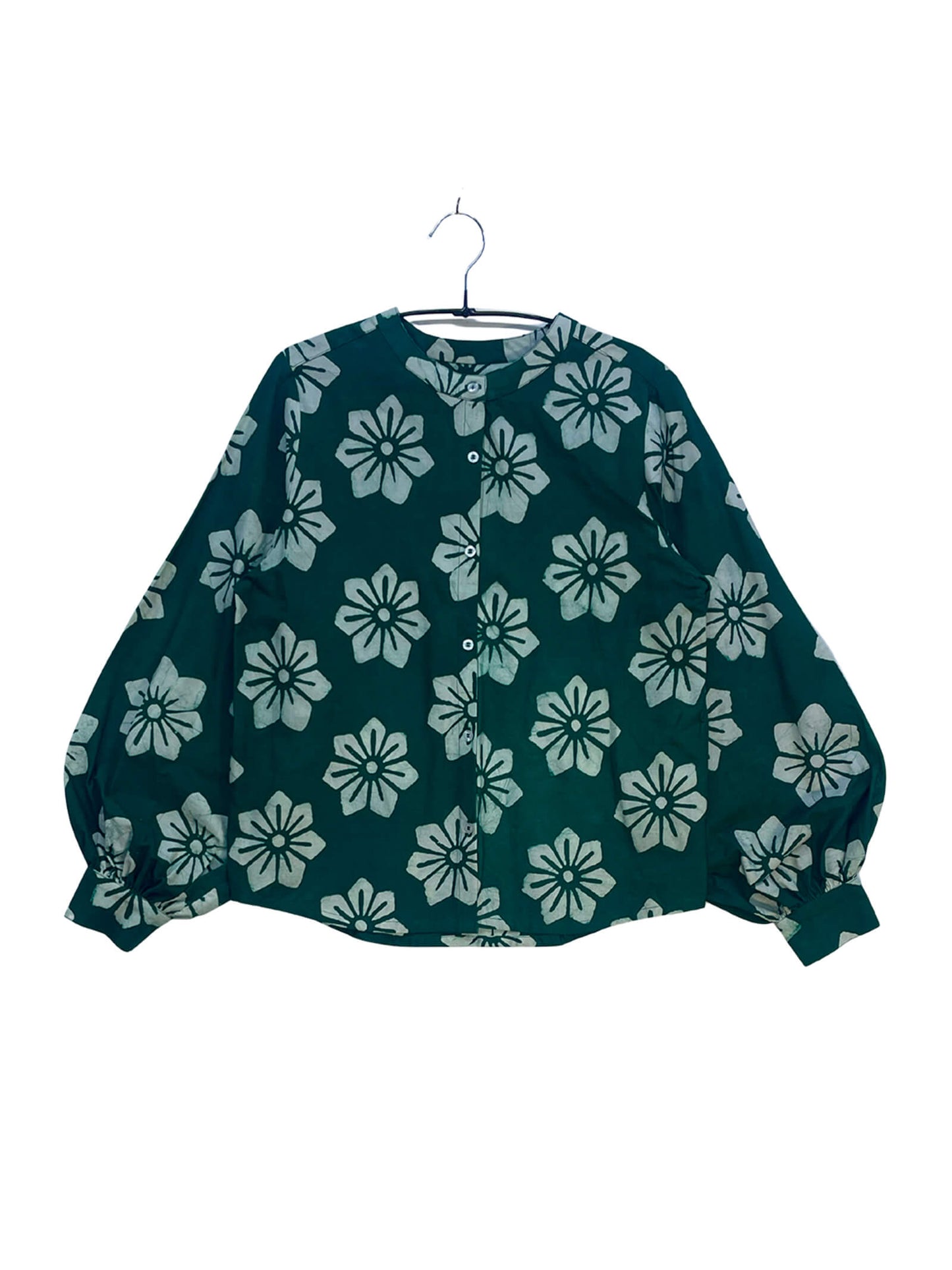 Batik Band Collar Shirt