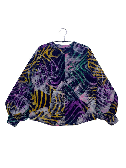 Batik Band Collar Shirt