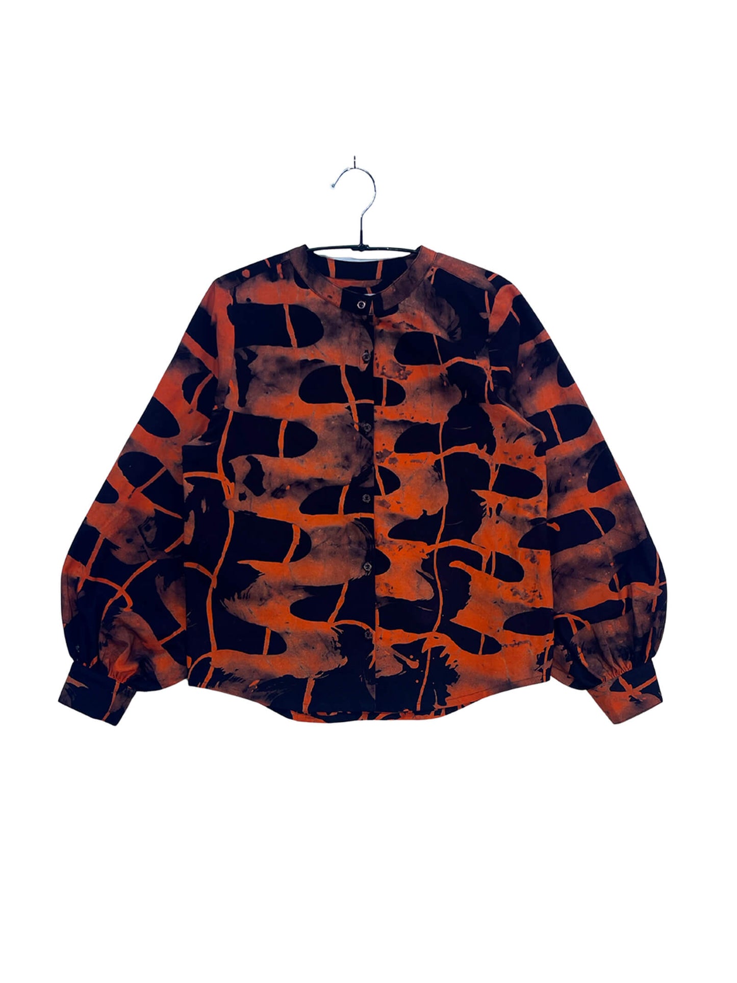 Batik Band Collar Shirt