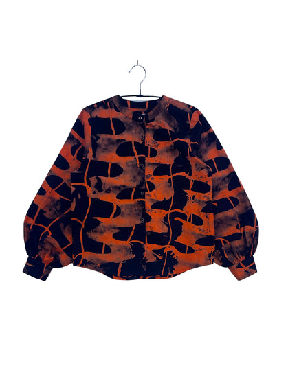 Batik Band Collar Shirt