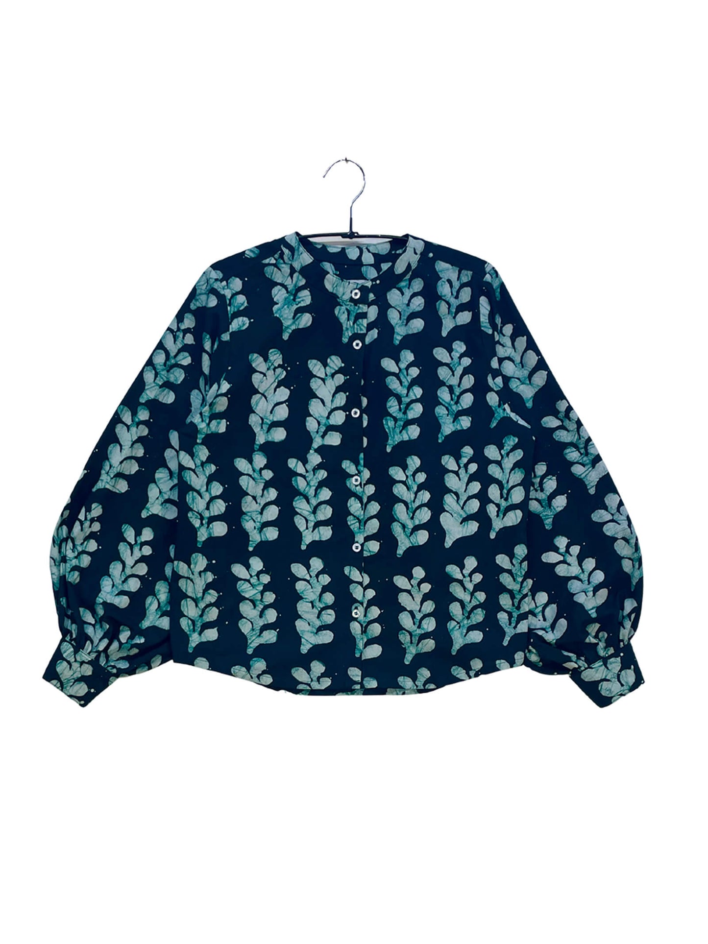 Batik Band Collar Shirt