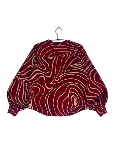 Batik Band Collar Shirt