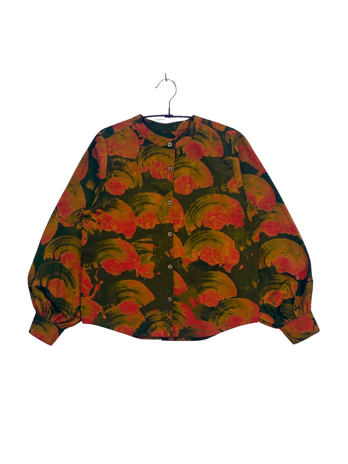 Batik Band Collar Shirt