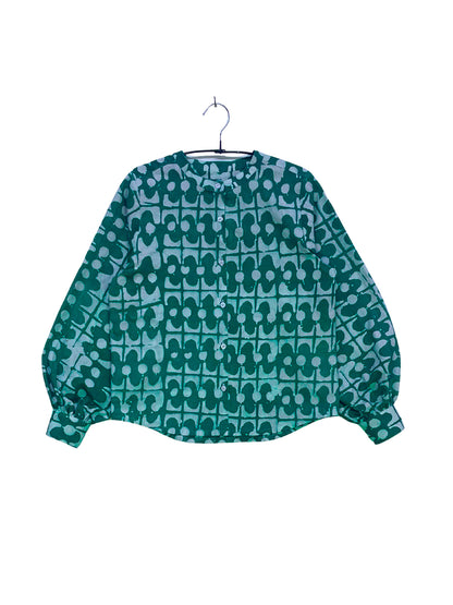 Batik Band Collar Shirt