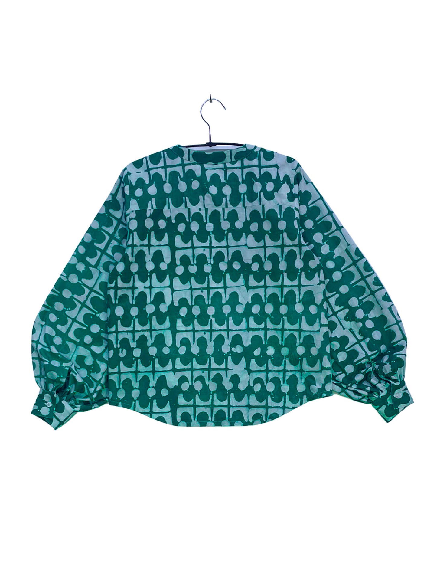 Batik Band Collar Shirt