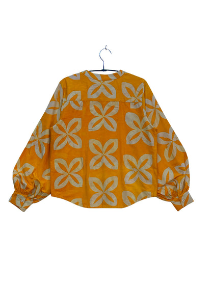 Batik Band Collar Shirt