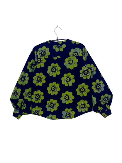 Batik Band Collar Shirt
