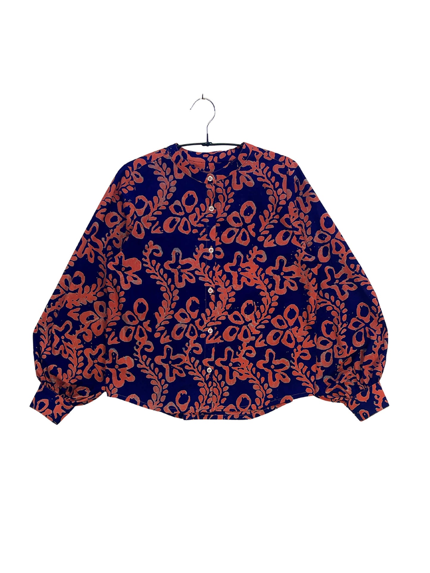 Batik Band Collar Shirt