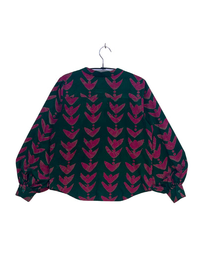 Batik Band Collar Shirt