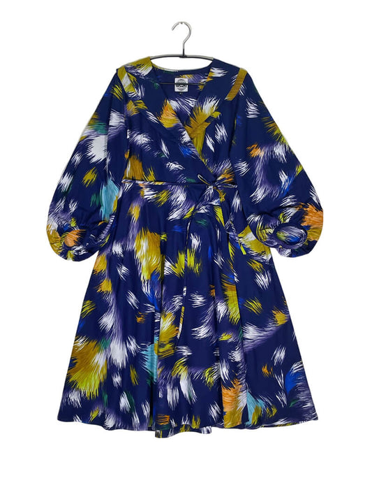 Bishop Sleeve Wrap Dress #571 <M>