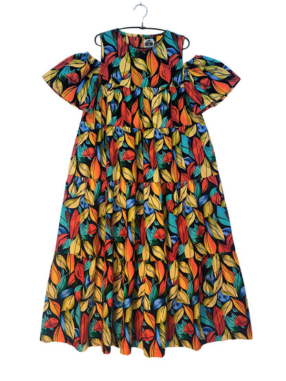 Cold Shoulder Tiered Dress