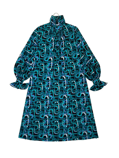 High Neck Smock Dress #671 <L>