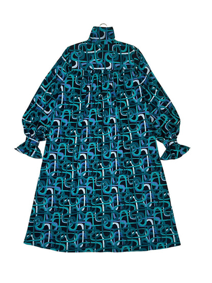 High Neck Smock Dress #671 <L>