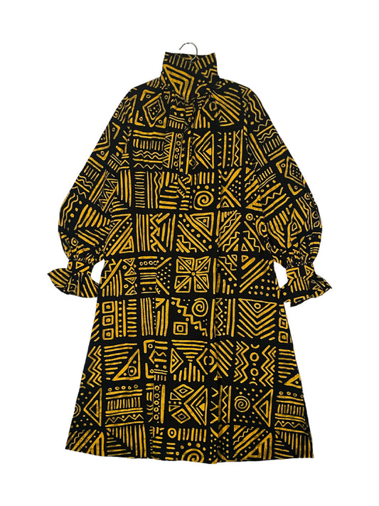 High Neck Smock Dress #755 <L>